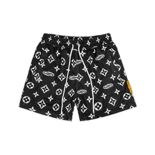 "PATTERN LOGO" MESH SHORT IN BLACK