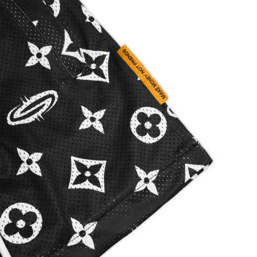 "PATTERN LOGO" MESH SHORT IN BLACK