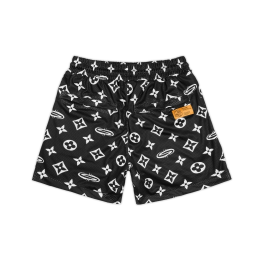 "PATTERN LOGO" MESH SHORT IN BLACK