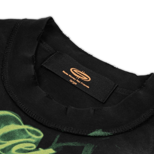 LOGO ASHTRAY WASHED TEE IN BLACK