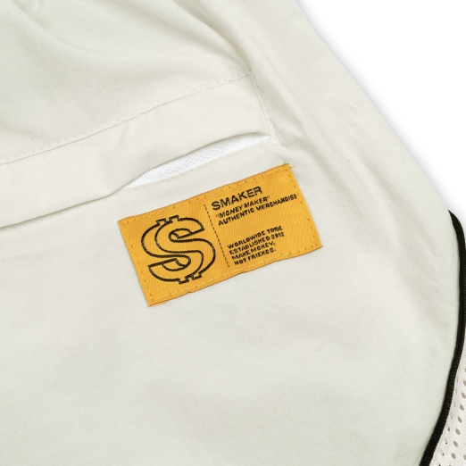 LOGO MESH NYLON SHORTS IN WHITE