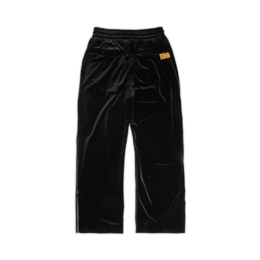 LOGO VELVET PANTS IN BLACK