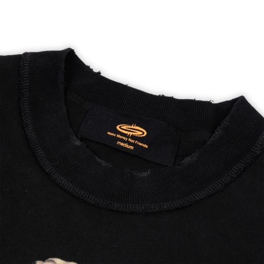 LONELY ANGEL WASHED TEE IN BLACK