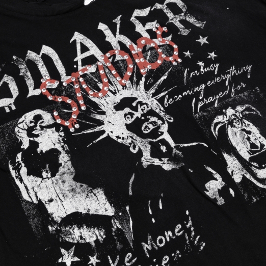 SMAKER STUDIOS WASHED TEE IN BLACK