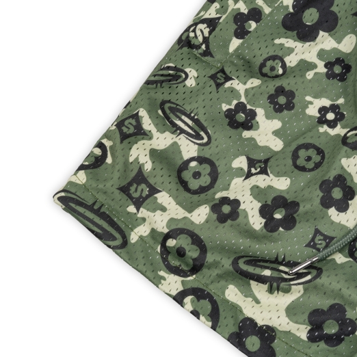 LOGOS MESH SHORT IN GREEN CAMO