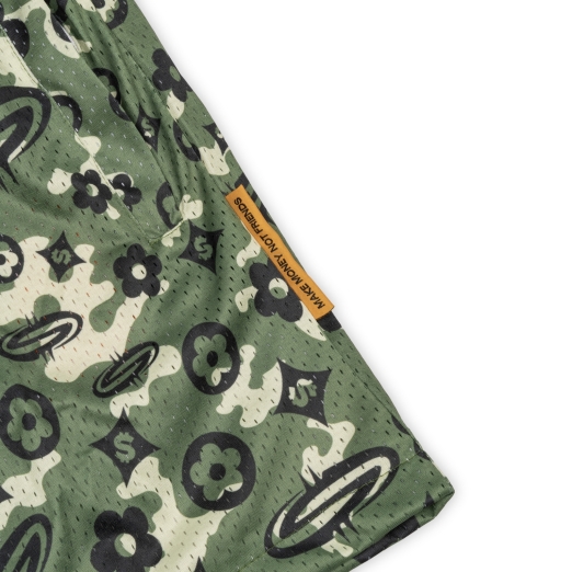 LOGOS MESH SHORT IN GREEN CAMO