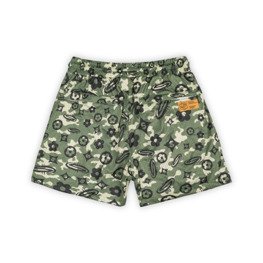 LOGOS MESH SHORT IN GREEN CAMO