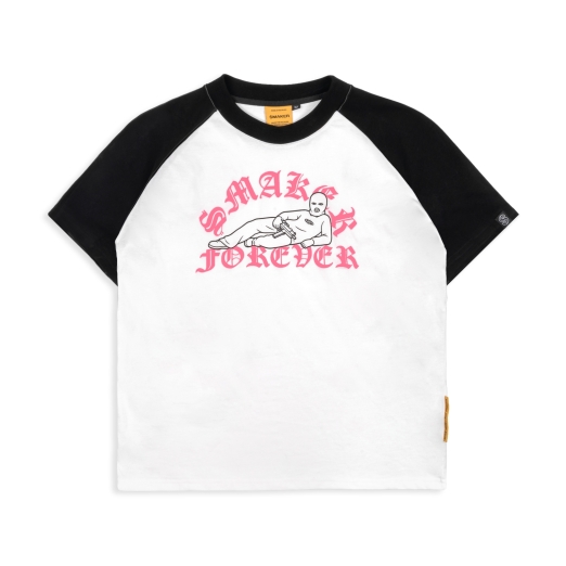 $MAKER FOREVER RAGLAN TEE IN WHITE
