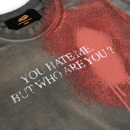 YOU HATE ME WASHED TEE IN OLIVE