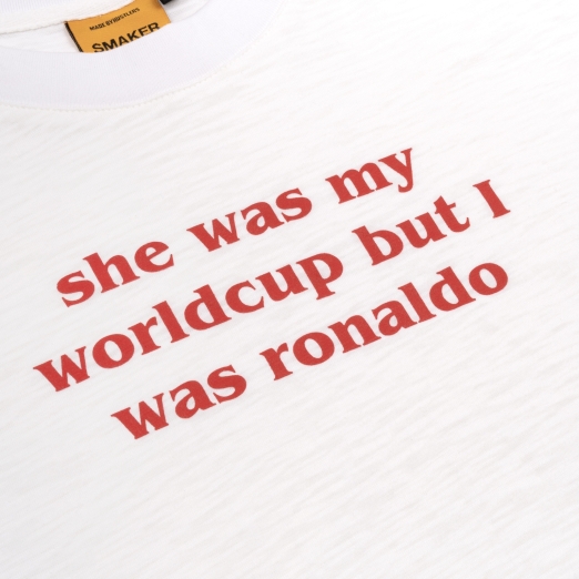 "I WAS RONALDO" TEE IN WHITE