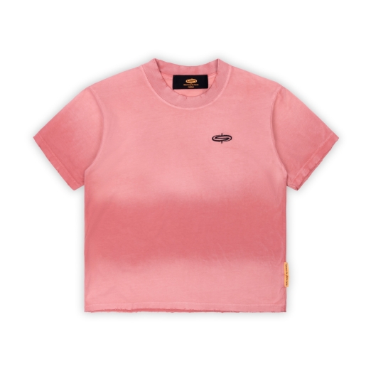 LOGO ESSENTIALS TEE IN WASHED PINK