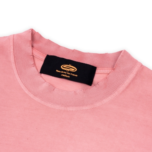 LOGO ESSENTIALS TEE IN WASHED PINK