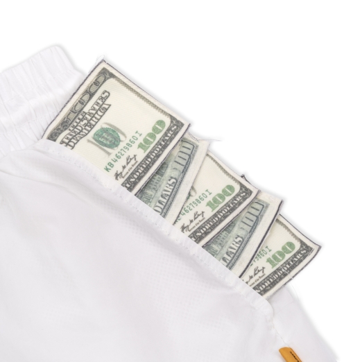 2 POCKETS FULL NYLON SHORTS IN WHITE