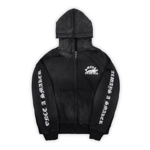 $MAKER FOREVER WASHED HOODIE IN BLACK