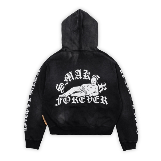 $MAKER FOREVER WASHED HOODIE IN BLACK