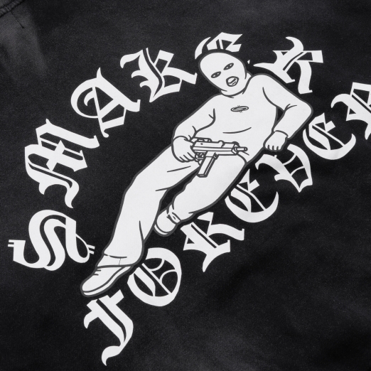 $MAKER FOREVER WASHED HOODIE IN BLACK