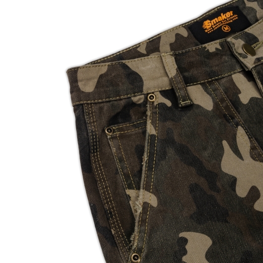 DOUBLE KNEES PANTS IN CAMO