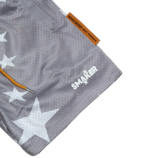 STARS MESH SHORT IN GREY