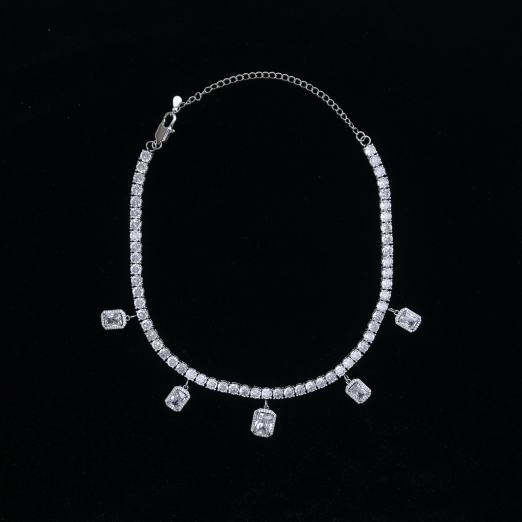 5 DIAMONDS ICED OUT NECKLACE