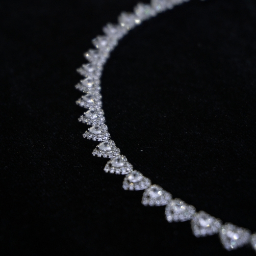 HEARTS LINK ICED OUT BRACELET