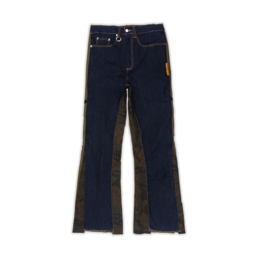FLARE JEANS MIXED CARGO PANTS