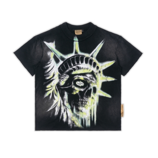 STAY LOW MOVE LETHAL WASHED TEE IN BLACK 