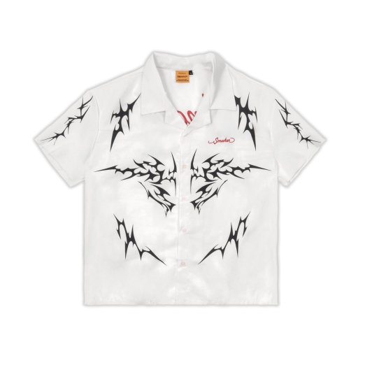 TRIBAL DRAGON SHIRT IN WHITE