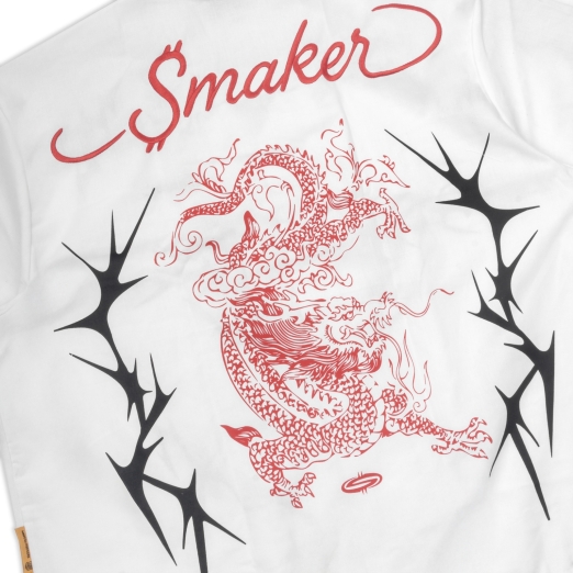 TRIBAL DRAGON SHIRT IN WHITE
