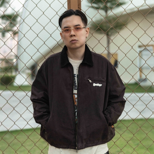 WORKWEAR WASHED JACKET IN DARK BROWN