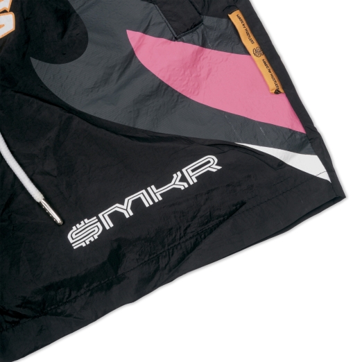 HUSTLERS RACING NYLON SHORT IN BLACK 