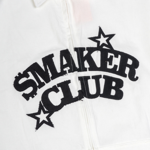 RAW SMAKER KHAKI BOXY SHIRT IN WHITE