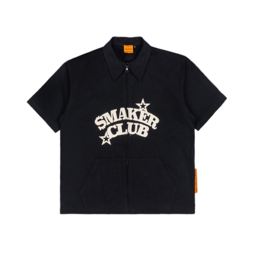 RAW SMAKER KHAKI BOXY SHIRT IN BLACK