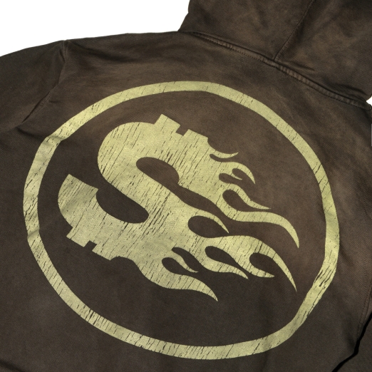 VINTAGE SMAKER WASHED HOODIE IN BROWN