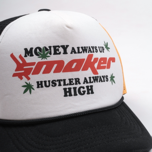 MONEY ALWAYS UP TRUCK HAT IN BLACK