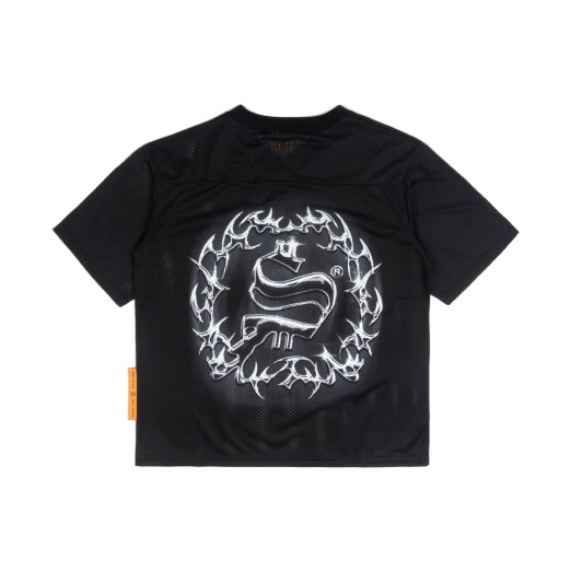 SMAKER STUDIO MESH V NECK TEE IN BLACK