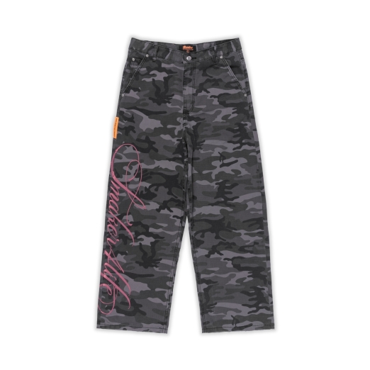 $MAKER4LIFE CAMO PANTS IN GREY