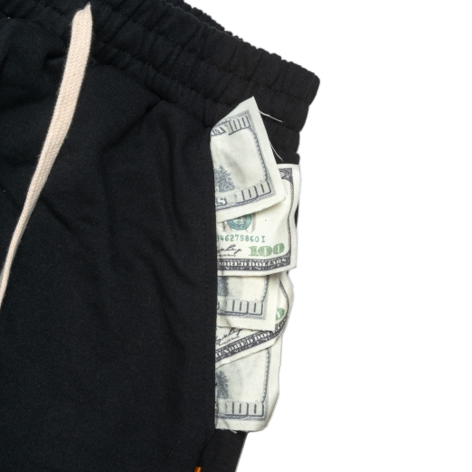 2 POCKETS FULL SWEAT PANTS IN BLACK