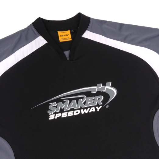 $MAKER SPEEDWAY SOCCER JERSEY IN BLACK/GREY