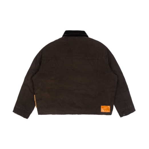 WORKWEAR WASHED JACKET IN DARK BROWN