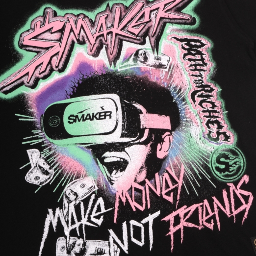 PATH TO RICHES WASHED TEE IN BLACK