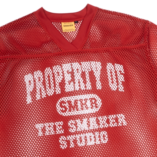 PROPERTY MESH BOXY TEE IN RED