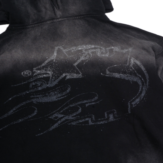 21 SMAKER STUDIO WASHED HOODIE IN BLACK