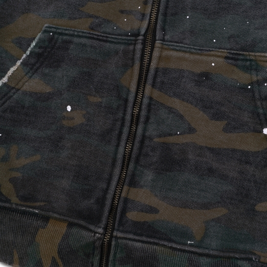 LOGO WASHED HOODIE IN CAMO