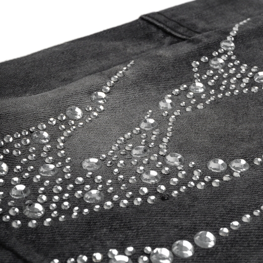 DIAMOND FLAME WASHED BAGGY SHORT IN GREY