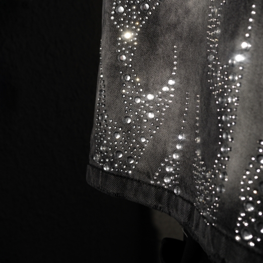 DIAMOND FLAME WASHED BAGGY SHORT IN GREY