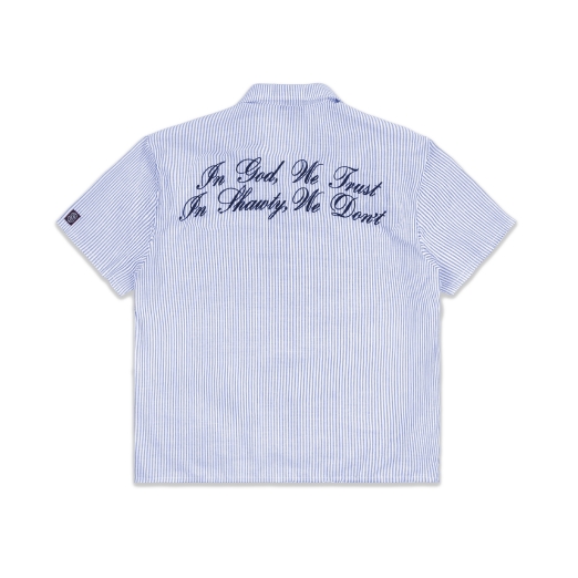 IN SHAWTY WE DONT STRIPE SHIRT IN BLUE