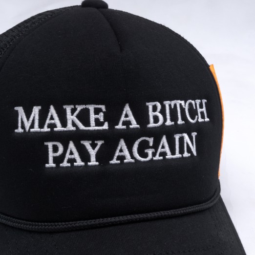 MAKE A BIH PAY AGAIN TRUCK HAT IN BLACK