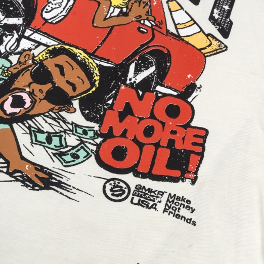 NO MORE OIL WASHED TEE IN WHITE VER. 2