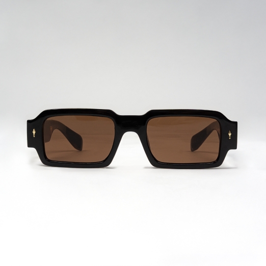 RECTANGULAR SUNGLASSES IN DARK BROWN