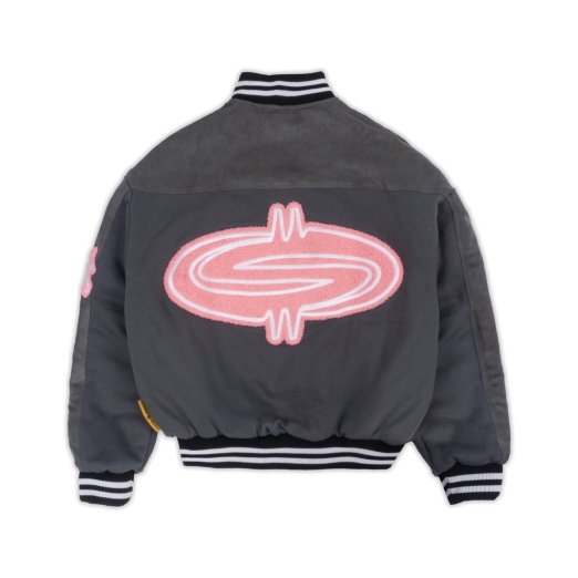 NOT YOUR BIZNESS BOMBER JACKET IN GREY